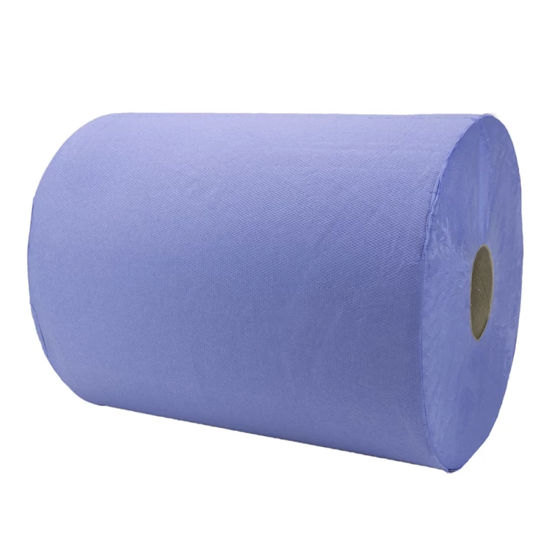 Putzpapier 2 lagig BLAU recycling 22x37cm 1000 Abrisse pro Rolle