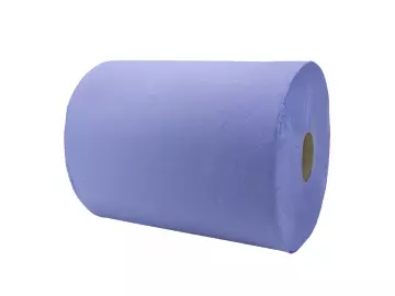 Putzpapier 2 lagig BLAU recycling 22x37cm 1000 Abrisse pro Rolle
