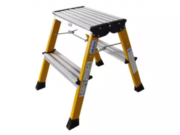 Krause „ROLLY“ DOPPEL-KLAPPTRITT GELB 2x2 STUFEN