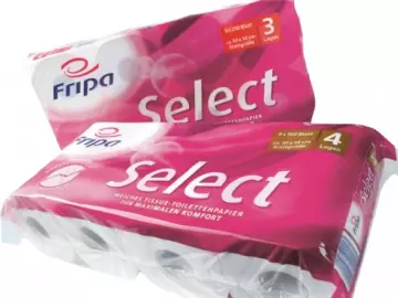 Toilettenpapier Select 4-lagig - hochweiss - 8x160 Blatt 48 Rollen