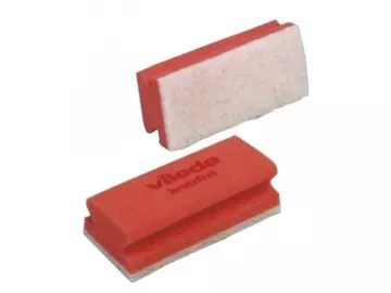 Schwamm kratzfrei rot/weiß 7x15cm